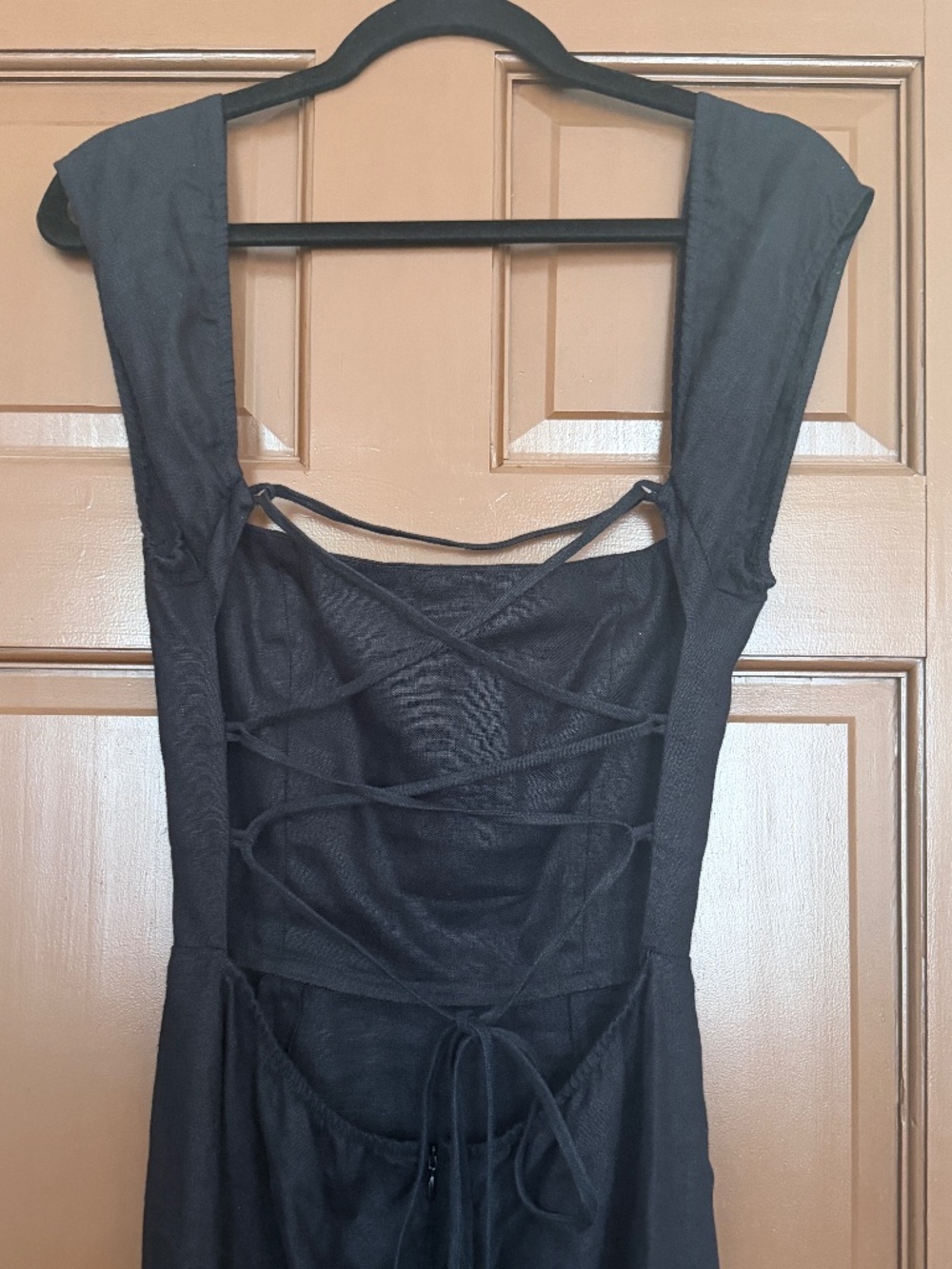 Reformation Linen Dress with back Straps